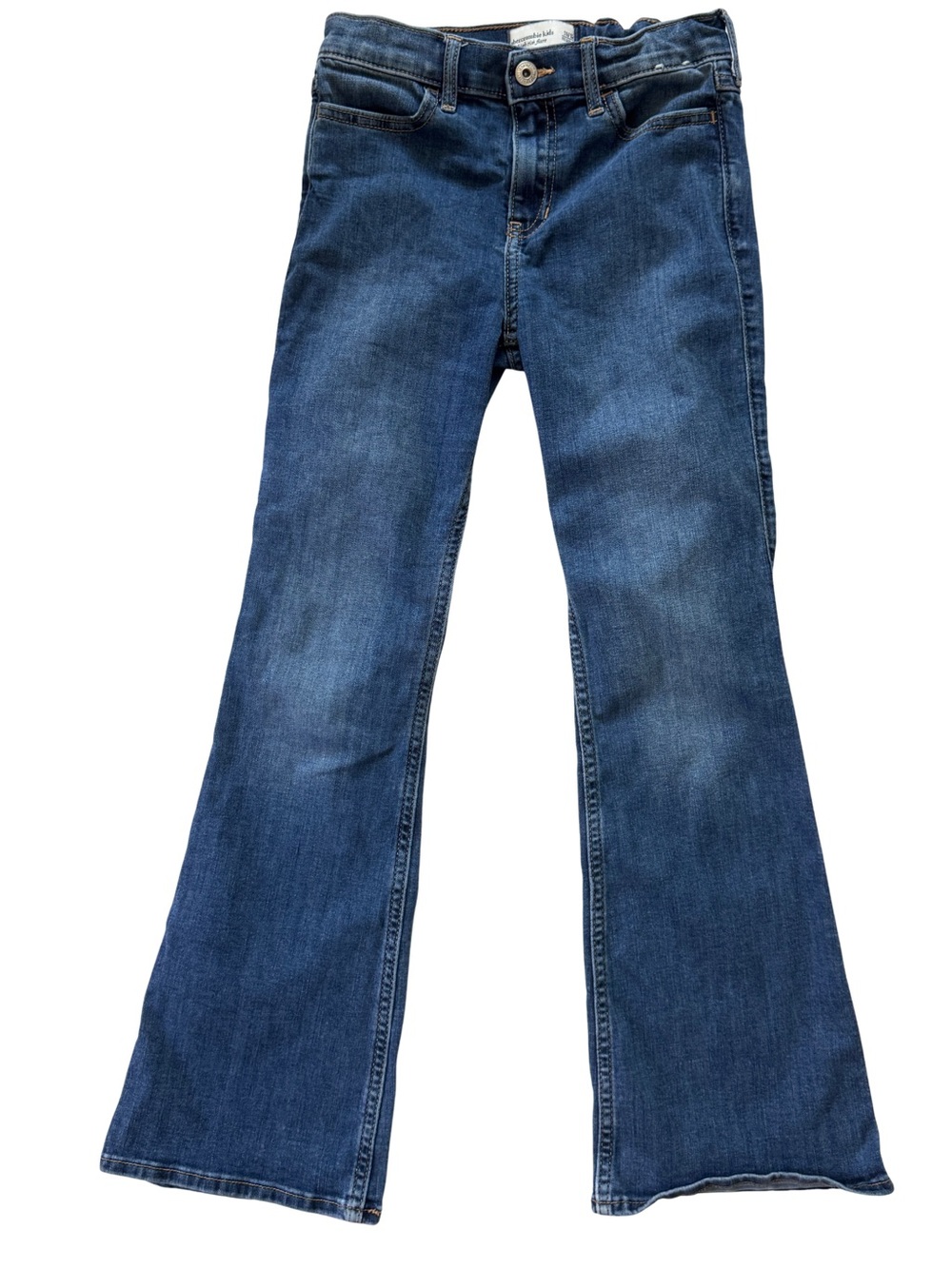 Girls Abercrombie Kid High Rise Flare Blue Jeans Size 11-12